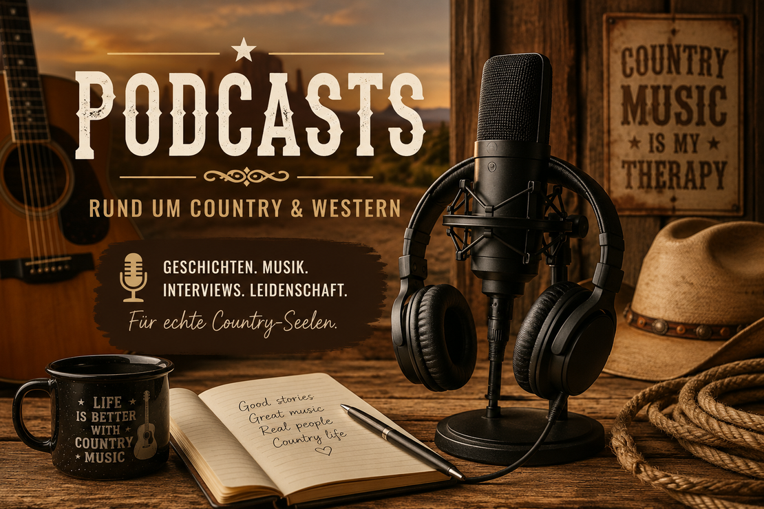 Mikrofon in einem Podcast-Studio mit warmem Licht